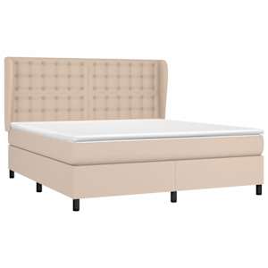 Box spring postel s matrací cappuccino 160x200 cm umělá kůže - obrázek 3
