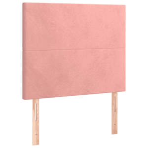 Box spring postel s matrací růžová 90x200 cm samet - obrázek 6