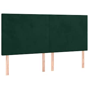 Box spring postel s matrací tmavě zelená 160x200 cm samet - obrázek 6