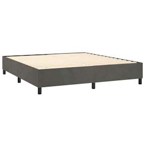 Box spring postel s matrací tmavě šedá 160x200 cm samet - obrázek 4