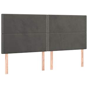 Box spring postel s matrací tmavě šedá 160x200 cm samet - obrázek 6