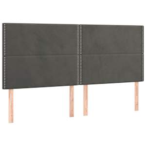 Box spring postel s matrací tmavě šedá 200x200 cm samet - obrázek 6