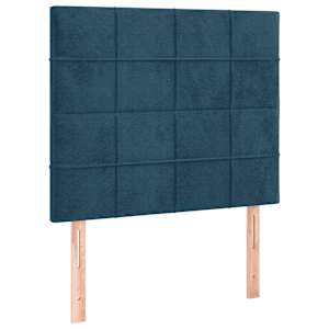 Box spring postel s matrací tmavě modrá 80 x 200 cm samet - obrázek 6
