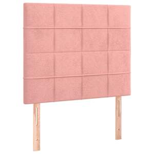 Box spring postel s matrací růžová 80 x 200 cm samet - obrázek 6