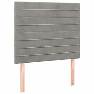 Box spring postel s matrací světle šedá 90x200 cm samet - obrázek 6