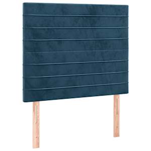 Box spring postel s matrací tmavě modrá 100x200 cm samet - obrázek 6