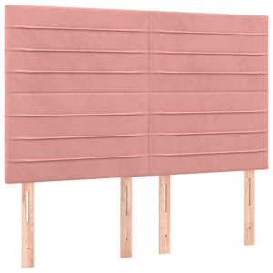 Box spring postel s matrací růžová 140x190 cm samet - obrázek 6