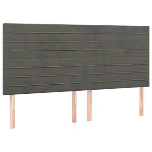 Box spring postel s matrací tmavě šedá 160x200 cm samet - obrázek 6