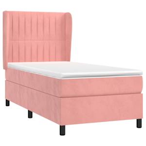 Box spring postel s matrací růžová 80 x 200 cm samet - obrázek 3