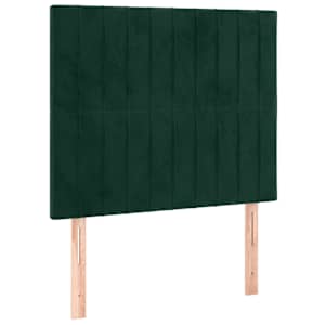 Box spring postel s matrací tmavě zelená 90x190 cm samet - obrázek 6