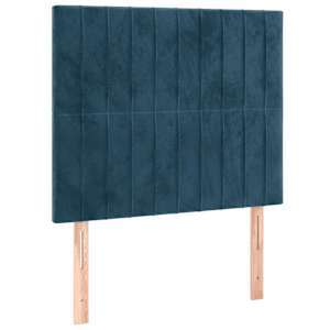 Box spring postel s matrací tmavě modrá 90x190 cm samet - obrázek 6