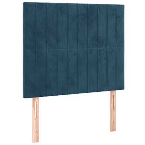 Box spring postel s matrací tmavě modrá 100x200 cm samet - obrázek 6