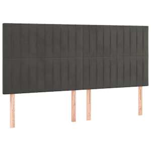 Box spring postel s matrací tmavě šedá 160x200 cm samet - obrázek 6