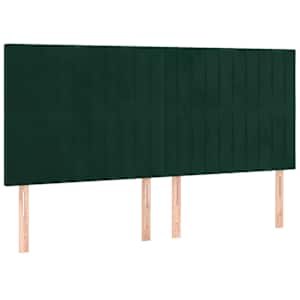 Box spring postel s matrací tmavě zelená 180x200 cm samet - obrázek 6
