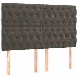 Box spring postel s matrací tmavě šedá 160x200 cm samet - obrázek 6