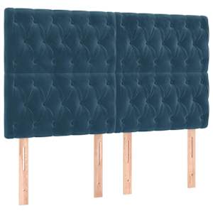 Box spring postel s matrací tmavě modrá 160x200 cm samet - obrázek 6