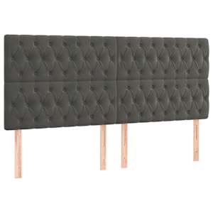Box spring postel s matrací tmavě šedá 200x200 cm samet - obrázek 6
