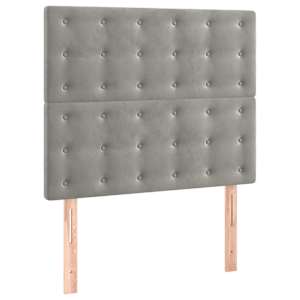 Box spring postel s matrací světle šedá 90x200 cm samet - obrázek 6