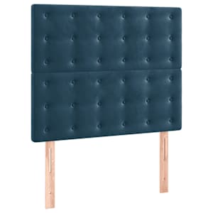 Box spring postel s matrací tmavě modrá 100x200 cm samet - obrázek 6