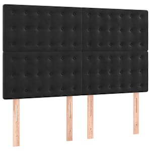 Box spring postel s matrací černá 140 x 190 cm samet - obrázek 6