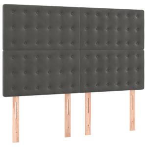 Box spring postel s matrací tmavě šedá 140x200 cm samet - obrázek 6