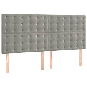 Box spring postel s matrací světle šedá 200x200 cm samet - obrázek 6
