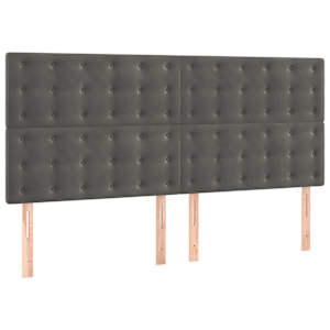 Box spring postel s matrací tmavě šedá 200x200 cm samet - obrázek 6