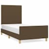 vidaXL voodiraam ilma madratsita Tumepruun 80x200 cm kangas