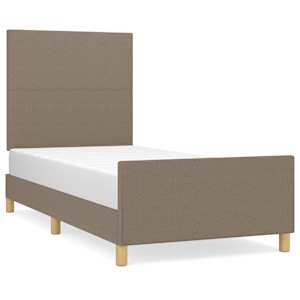 Rám postele bez matrací taupe 80x200 cm textil - obrázek 2