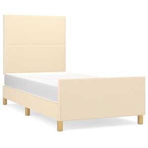 vidaXL Voodiraam ilma Madratsikreemita 80x200 cm Kangas