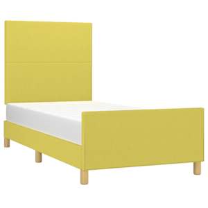 vidaXL Lovos rėmas su galvūgaliu, žalios spalvos, 80x200cm, audinys