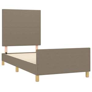 Rám postele bez matrací taupe 90x190 cm textil - obrázek 4