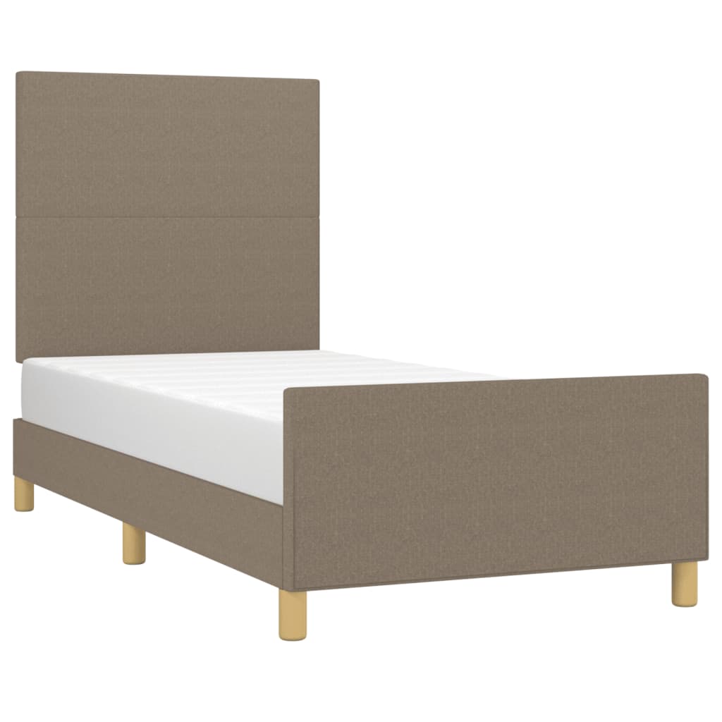 vidaXL Rám postele bez matraca Taupe 90x200 cm Látka