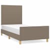 vidaXL Voodiraam ilma Madratsita Taupe 100x200 cm kangas