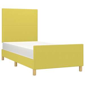 vidaXL Lovos rėmas be čiužinio, žalios spalvos, 100x200cm, audinys