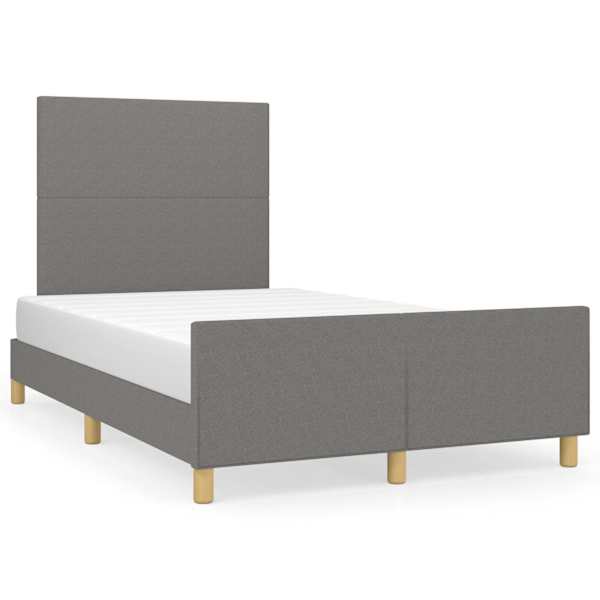 vidaXL voodiraam ilma madratsita, tumehall, 120x200 cm, kangas