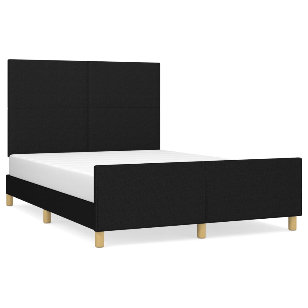 Thumbnail - vidaXL Bettgestell ohne Matratze Schwarz 140x190 cm Stoff