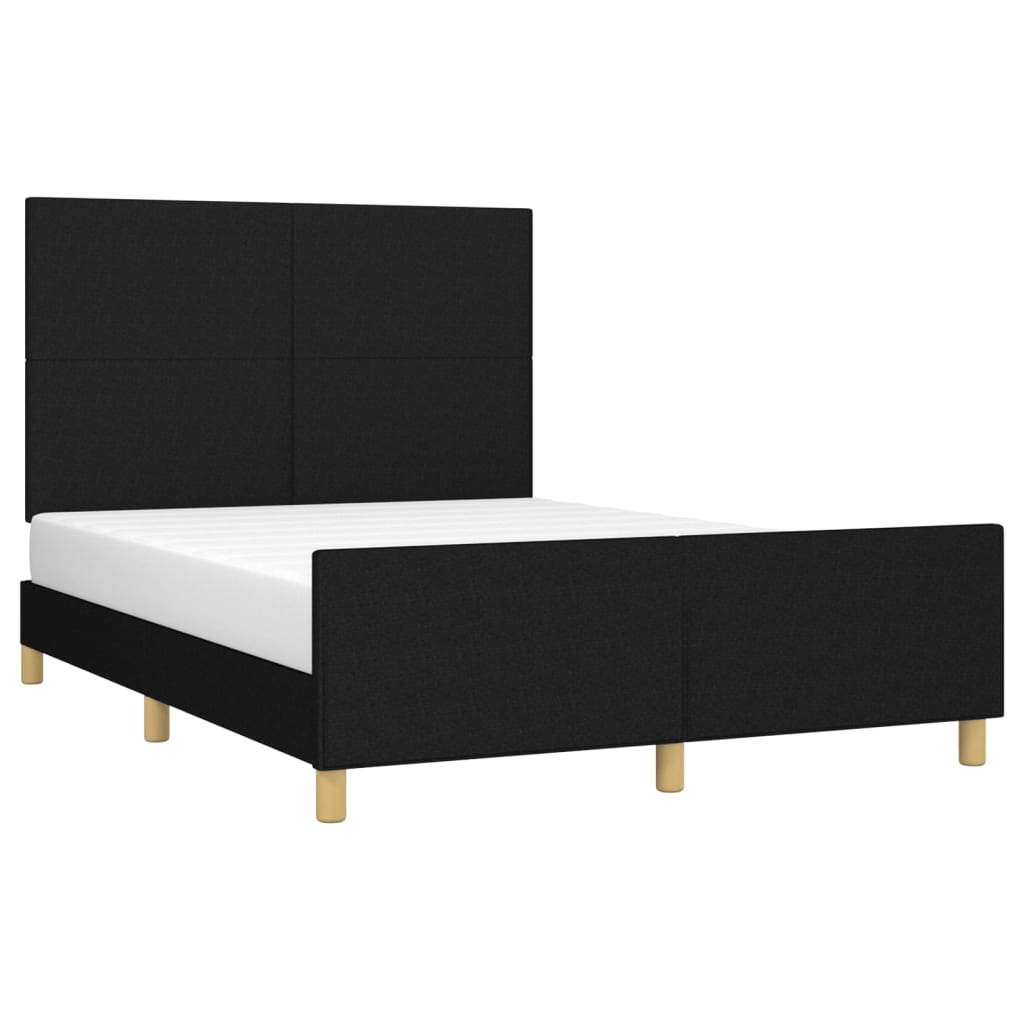 Thumbnail - vidaXL Bettgestell ohne Matratze Schwarz 140x190 cm Stoff