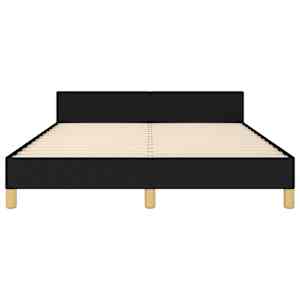 Rám postele bez matrace černý 140 x 190 cm textil - obrázek 6