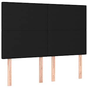 Rám postele bez matrace černý 140 x 190 cm textil - obrázek 9