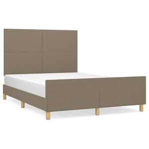 Rám postele bez matrace taupe 140 x 190 cm textil - obrázek 2