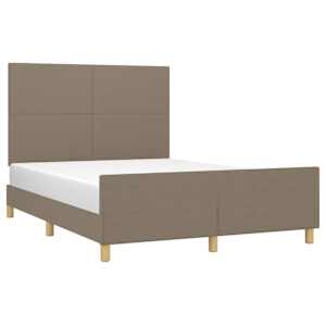 Rám postele bez matrace taupe 140 x 190 cm textil - obrázek 3