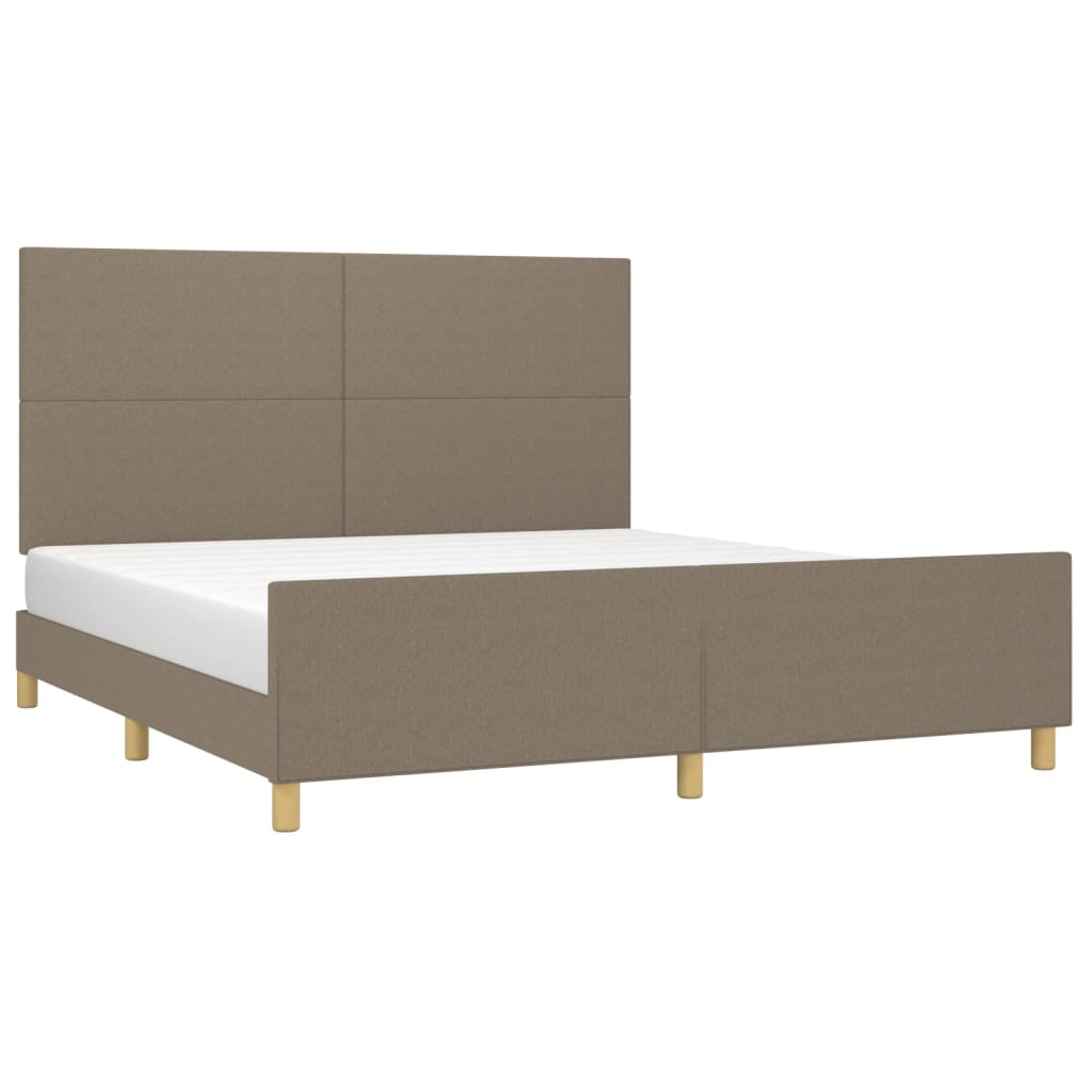 Thumbnail - vidaXL Bettgestell ohne Matratze Taupe 180x200 cm Stoff