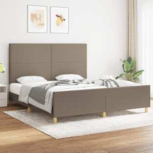 Rám postele bez matrace taupe 180 x 200 cm textil - obrázek 1