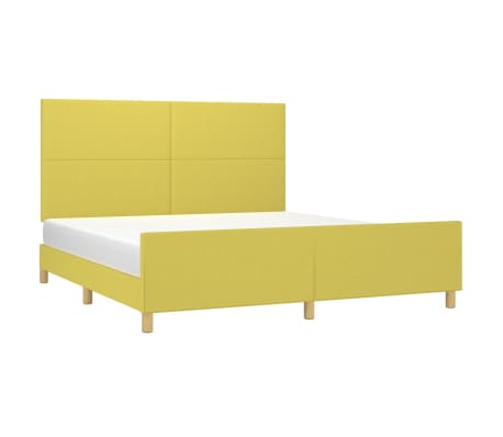 vidaXL Lovos rėmas be čiužinio, žalios spalvos, 180x200cm, audinys