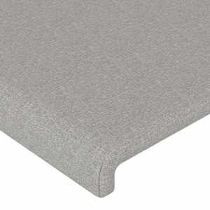 Rám postele bez matrace světle šedý 200 x 200 cm textil - obrázek 10