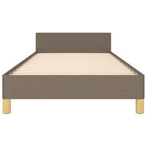 Rám postele bez matrace taupe 100 x 200 cm textil - obrázek 6