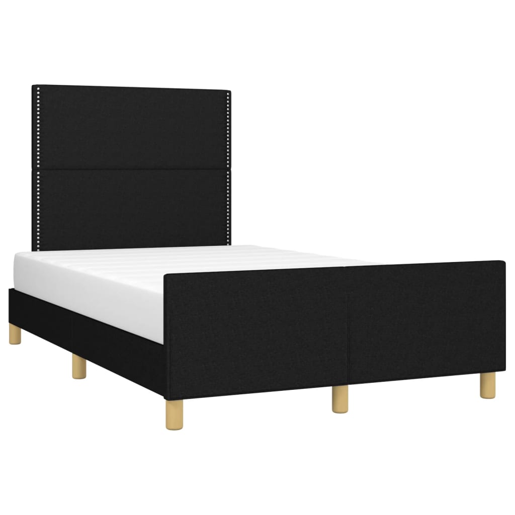 vidaXL Bedframe zonder matras 120x200 cm stof zwart afbeelding