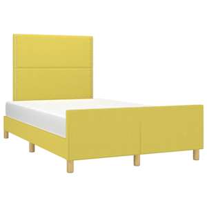 vidaXL Lovos rėmas be čiužinio, žalios spalvos, 120x200cm, audinys