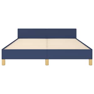 Rám postele bez matrace modrý 140 x 190 cm textil - obrázek 6